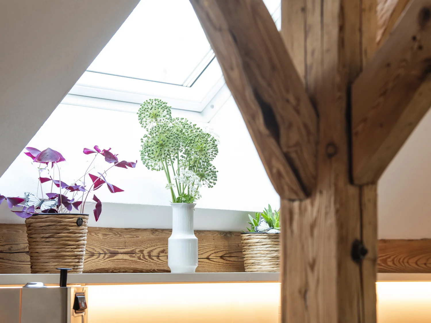 Spülenbereich mit Beleuchtung